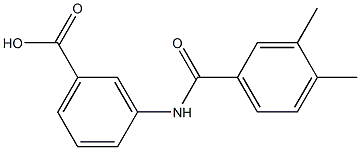 3-[(3,4-dimethylbenzene)amido]benzoic acid Structure