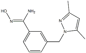 3-[(3,5-dimethyl-1H-pyrazol-1-yl)methyl]-N'-hydroxybenzenecarboximidamide 化学構造式