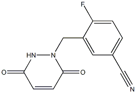 3-[(3,6-dioxo-3,6-dihydropyridazin-1(2H)-yl)methyl]-4-fluorobenzonitrile|