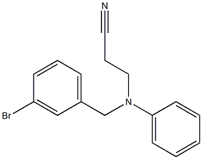 3-[(3-bromobenzyl)(phenyl)amino]propanenitrile 化学構造式