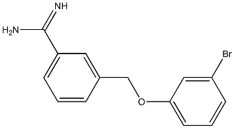 3-[(3-bromophenoxy)methyl]benzenecarboximidamide 结构式