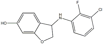 3-[(3-chloro-2-fluorophenyl)amino]-2,3-dihydro-1-benzofuran-6-ol,,结构式