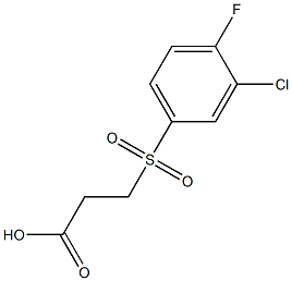 3-[(3-chloro-4-fluorophenyl)sulfonyl]propanoic acid 结构式