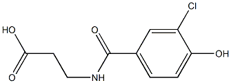 3-[(3-chloro-4-hydroxyphenyl)formamido]propanoic acid Structure