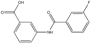 3-[(3-fluorobenzoyl)amino]benzoic acid Structure