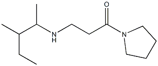 3-[(3-methylpentan-2-yl)amino]-1-(pyrrolidin-1-yl)propan-1-one 结构式