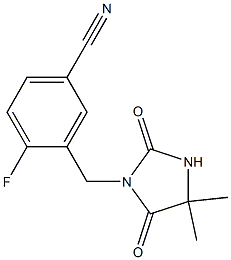 3-[(4,4-dimethyl-2,5-dioxoimidazolidin-1-yl)methyl]-4-fluorobenzonitrile