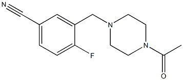 3-[(4-acetylpiperazin-1-yl)methyl]-4-fluorobenzonitrile 结构式