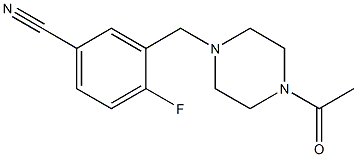 3-[(4-acetylpiperazin-1-yl)methyl]-4-fluorobenzonitrile,,结构式