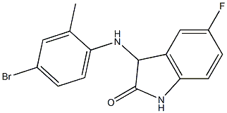 3-[(4-bromo-2-methylphenyl)amino]-5-fluoro-2,3-dihydro-1H-indol-2-one Struktur