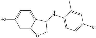 3-[(4-chloro-2-methylphenyl)amino]-2,3-dihydro-1-benzofuran-6-ol 结构式