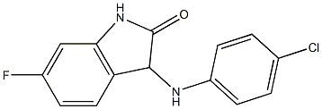 3-[(4-chlorophenyl)amino]-6-fluoro-2,3-dihydro-1H-indol-2-one,,结构式