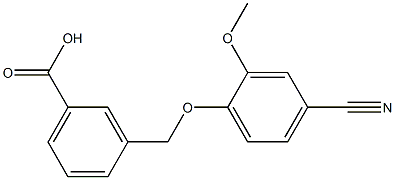 3-[(4-cyano-2-methoxyphenoxy)methyl]benzoic acid,,结构式