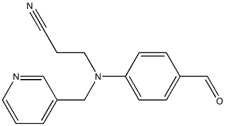 3-[(4-formylphenyl)(pyridin-3-ylmethyl)amino]propanenitrile Struktur