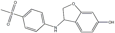 3-[(4-methanesulfonylphenyl)amino]-2,3-dihydro-1-benzofuran-6-ol 化学構造式