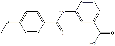 3-[(4-methoxybenzoyl)amino]benzoic acid Structure