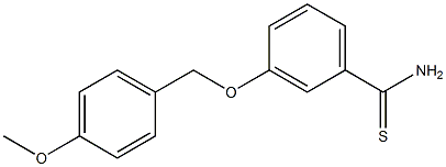 3-[(4-methoxybenzyl)oxy]benzenecarbothioamide 结构式