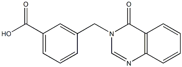 3-[(4-oxo-3,4-dihydroquinazolin-3-yl)methyl]benzoic acid Struktur