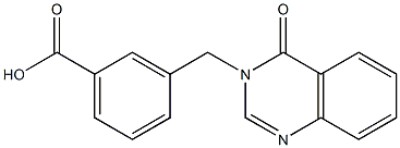 3-[(4-oxo-3,4-dihydroquinazolin-3-yl)methyl]benzoic acid 化学構造式