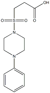 3-[(4-phenylpiperazine-1-)sulfonyl]propanoic acid Struktur