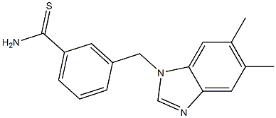 3-[(5,6-dimethyl-1H-1,3-benzodiazol-1-yl)methyl]benzene-1-carbothioamide