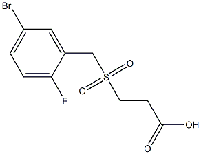 3-[(5-bromo-2-fluorobenzyl)sulfonyl]propanoic acid Structure