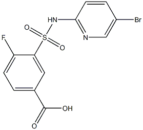 3-[(5-bromopyridin-2-yl)sulfamoyl]-4-fluorobenzoic acid|