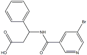 3-[(5-bromopyridin-3-yl)formamido]-3-phenylpropanoic acid Structure