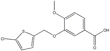 3-[(5-chlorothiophen-2-yl)methoxy]-4-methoxybenzoic acid Structure