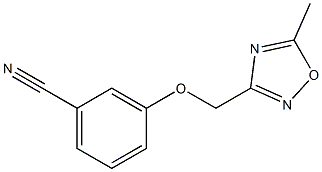 3-[(5-methyl-1,2,4-oxadiazol-3-yl)methoxy]benzonitrile 化学構造式