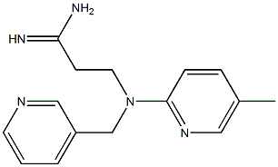 3-[(5-methylpyridin-2-yl)(pyridin-3-ylmethyl)amino]propanimidamide 结构式