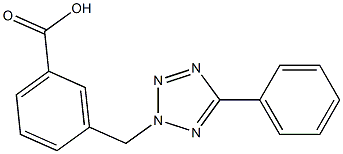 3-[(5-phenyl-2H-1,2,3,4-tetrazol-2-yl)methyl]benzoic acid Struktur