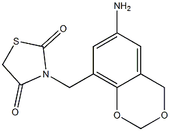 3-[(6-amino-2,4-dihydro-1,3-benzodioxin-8-yl)methyl]-1,3-thiazolidine-2,4-dione|