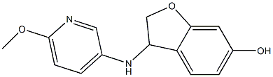 3-[(6-methoxypyridin-3-yl)amino]-2,3-dihydro-1-benzofuran-6-ol|