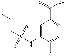 3-[(butylsulfonyl)amino]-4-chlorobenzoic acid Struktur