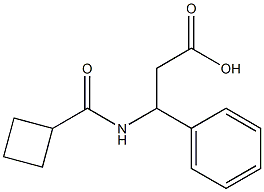 3-[(cyclobutylcarbonyl)amino]-3-phenylpropanoic acid 结构式