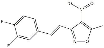 3-[(E)-2-(3,4-difluorophenyl)vinyl]-5-methyl-4-nitroisoxazole Struktur
