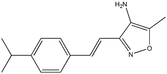 3-[(E)-2-(4-isopropylphenyl)vinyl]-5-methylisoxazol-4-amine 化学構造式