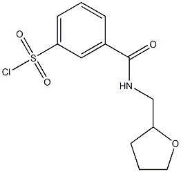 3-[(oxolan-2-ylmethyl)carbamoyl]benzene-1-sulfonyl chloride Structure