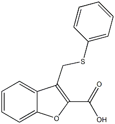 3-[(phenylsulfanyl)methyl]-1-benzofuran-2-carboxylic acid Struktur