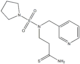 3-[(pyridin-3-ylmethyl)(pyrrolidine-1-sulfonyl)amino]propanethioamide Structure