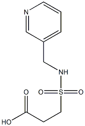 3-[(pyridin-3-ylmethyl)sulfamoyl]propanoic acid 化学構造式