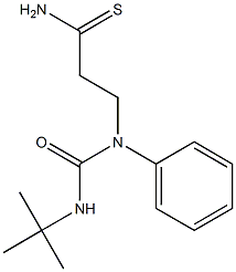 3-[(tert-butylcarbamoyl)(phenyl)amino]propanethioamide Structure