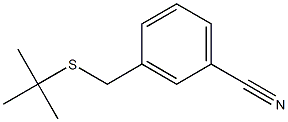 3-[(tert-butylsulfanyl)methyl]benzonitrile Structure
