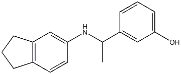 3-[1-(2,3-dihydro-1H-inden-5-ylamino)ethyl]phenol Structure