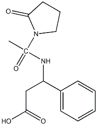 3-[1-(2-oxopyrrolidin-1-yl)acetamido]-3-phenylpropanoic acid,,结构式