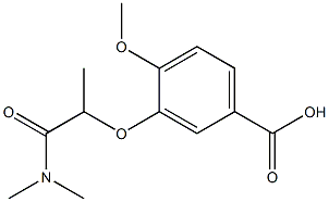 3-[1-(dimethylcarbamoyl)ethoxy]-4-methoxybenzoic acid 结构式