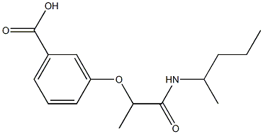 3-[1-(pentan-2-ylcarbamoyl)ethoxy]benzoic acid Structure