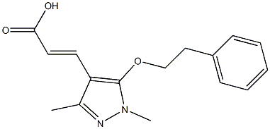 3-[1,3-dimethyl-5-(2-phenylethoxy)-1H-pyrazol-4-yl]prop-2-enoic acid Structure