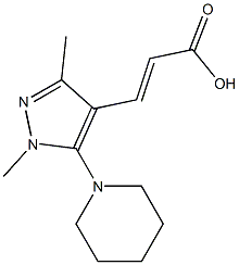 3-[1,3-dimethyl-5-(piperidin-1-yl)-1H-pyrazol-4-yl]prop-2-enoic acid
